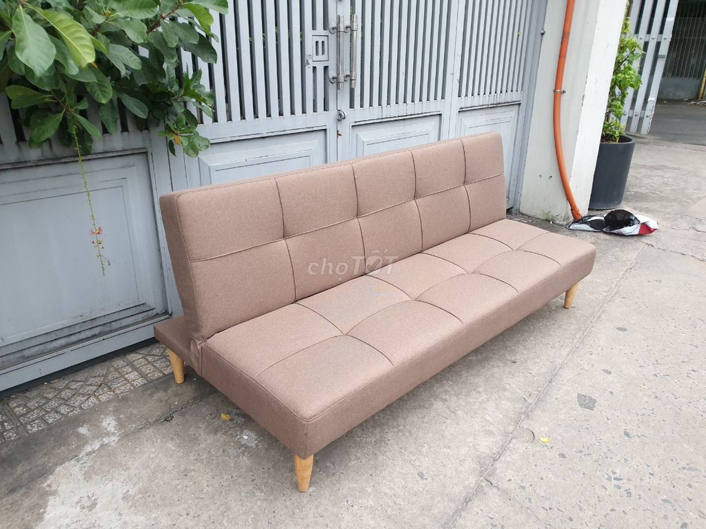 Ghế Sofa Bed 1m75 Vải Nâu Hàng Mới