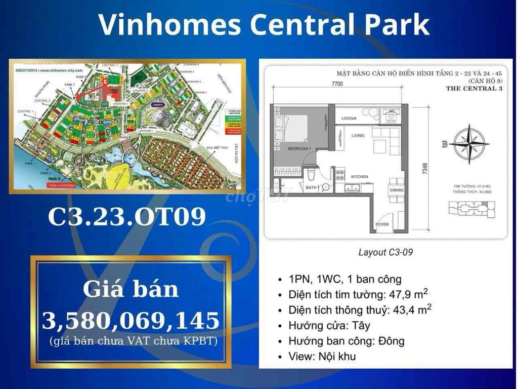 03 căn hộ Vinhomes Central Park Bình Thạnh mở bán mới hôm nay KÝ MỚI