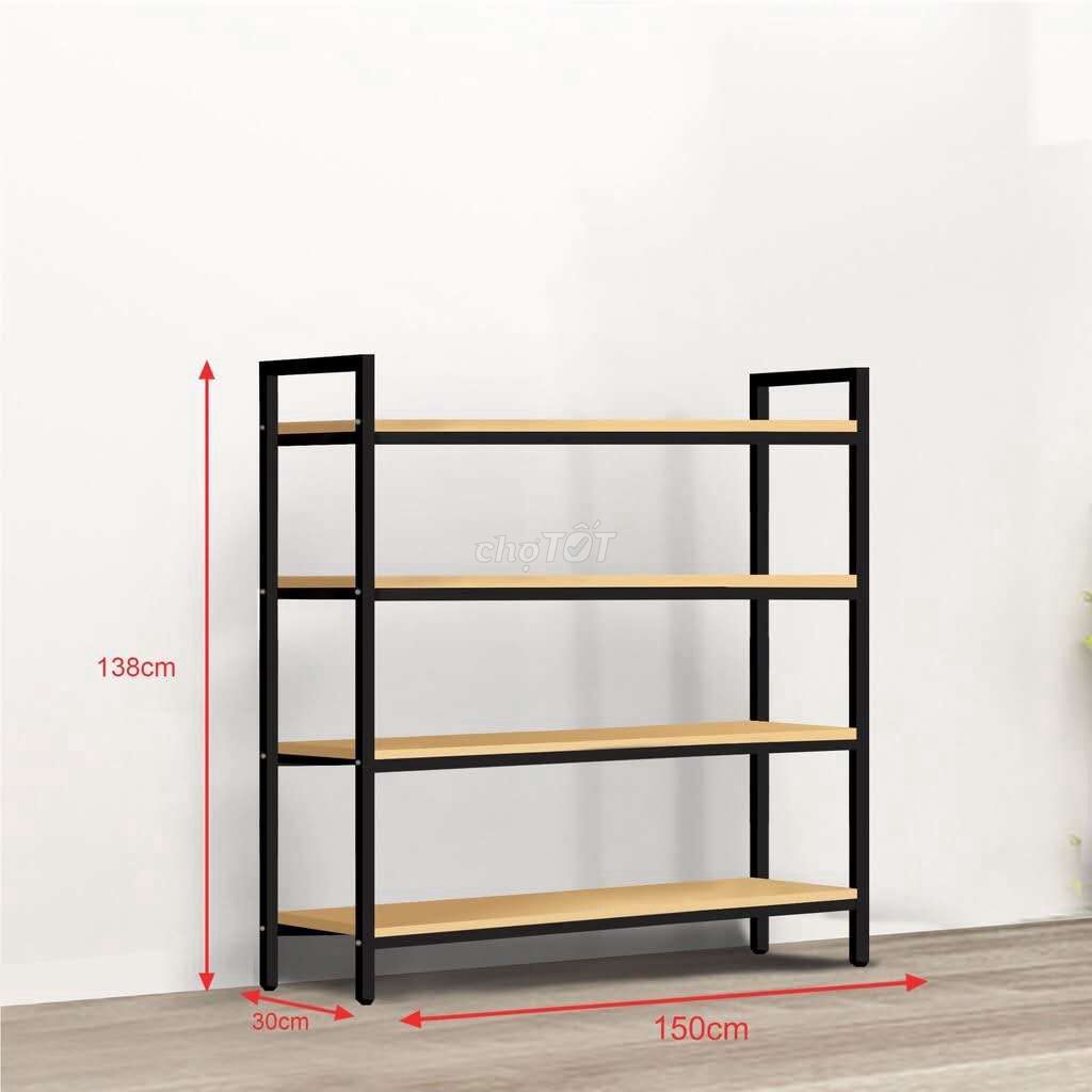 Kệ Gỗ Kim loại Nâu Đen 150x30x138cm. Mua bán Tủ, kệ gia đình tại Huyện Buôn Đôn Đắk Lắk được đăng bởi ngan hình 1