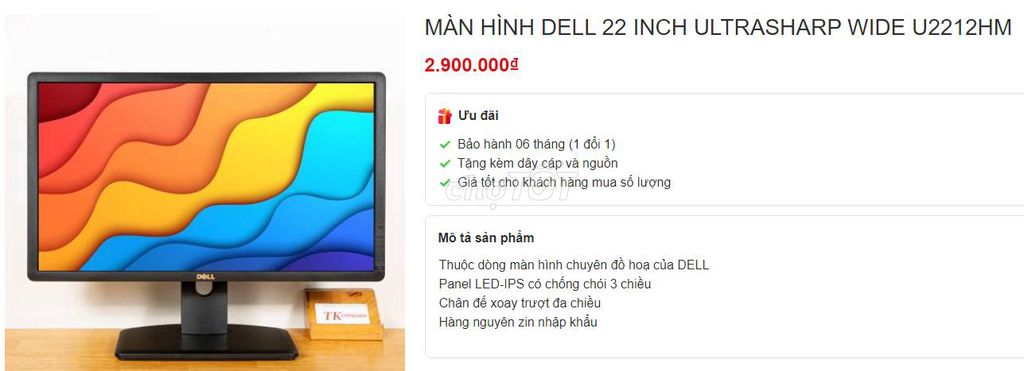 Màn hình DELL Ultrasharp U2212HM