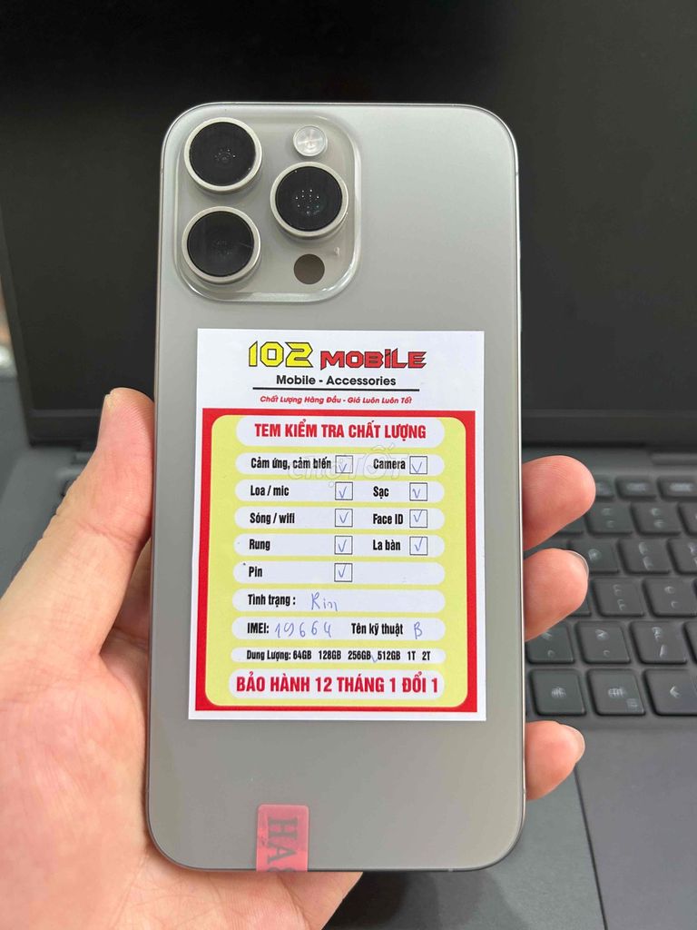 iPhone 15 Pro Max 256GB Natu siêu sang đẹp keng. Mua bán Điện thoại tại Thành phố Buôn Ma Thuột Đắk Lắk được đăng bởi Nguyễn Hoàng hình 1