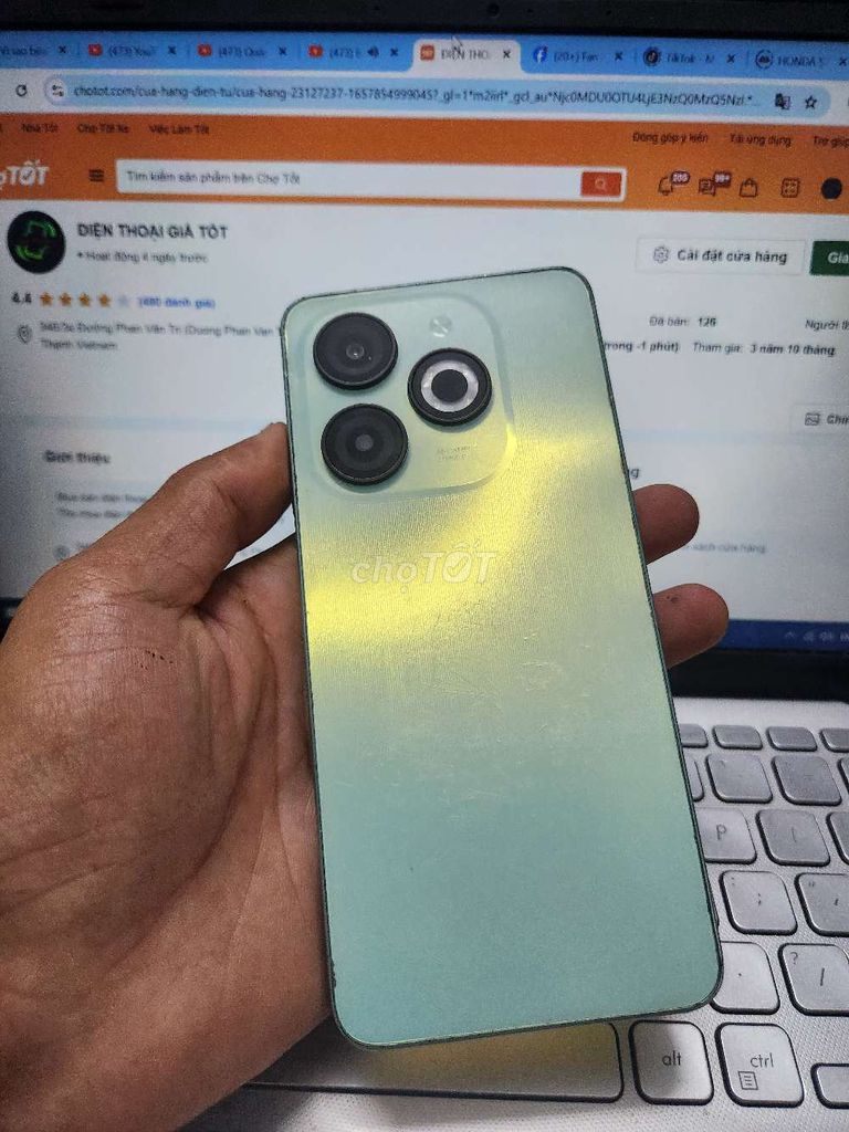 INFINIX SMART 8 4GB.128GB PIN 5000 UNISOC T606. Mua bán Điện thoại tại Quận Bình Thạnh Tp Hồ Chí Minh được đăng bởi Dân Mobile hình 1
