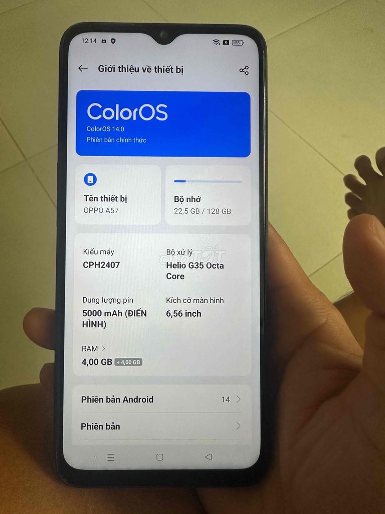 OPPO A57 128GB Đen. Mua bán Điện thoại tại Thành phố Long Xuyên An Giang được đăng bởi Tiền Bửu hình 1