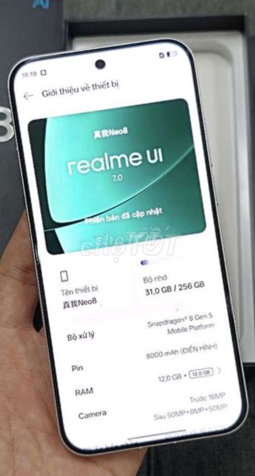 Realme Neo8 256GB Trắng. Mua bán Điện thoại tại Quận 7 Tp Hồ Chí Minh được đăng bởi Hiếu Hiền hình 1