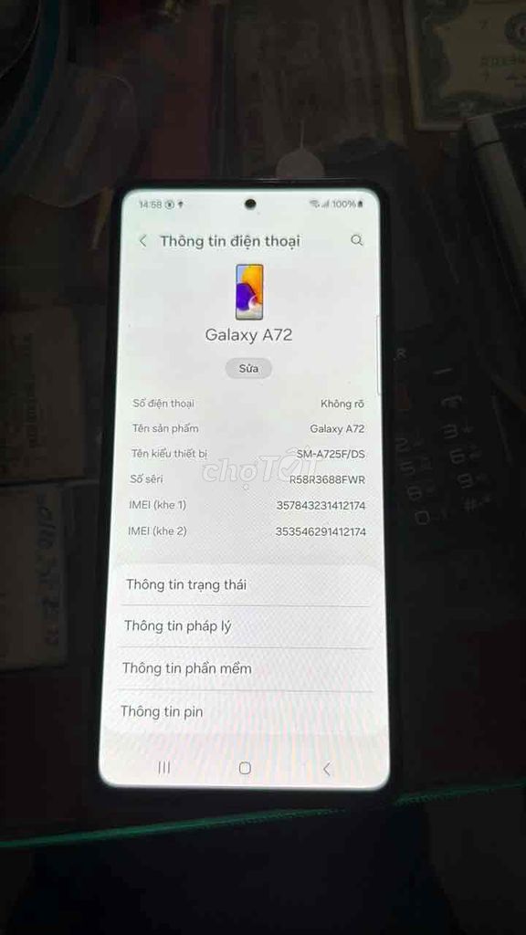 Samsung A72 8GB/128GB. Mua bán Điện thoại tại Quận 12 Tp Hồ Chí Minh được đăng bởi Dinh Mai Nuong hình 1