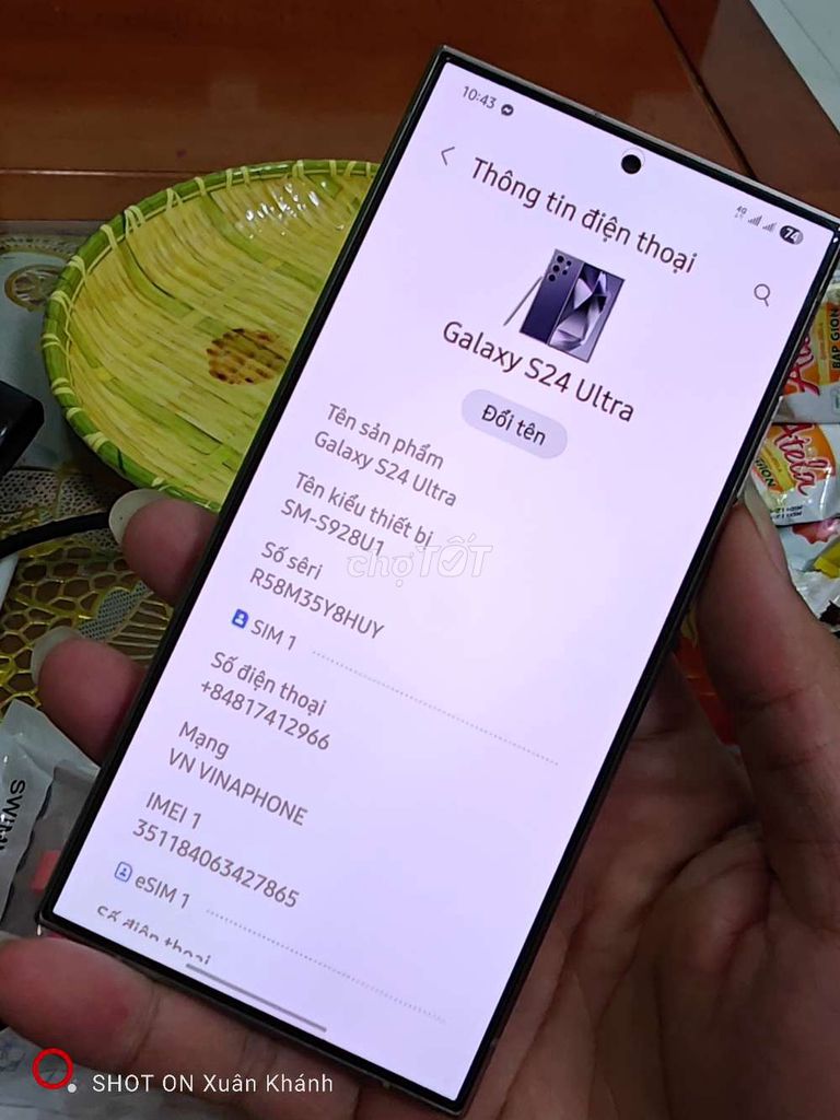 Samsung Galaxy S24 Ultra Xám. Mua bán Điện thoại tại Huyện Tiên Lãng Hải Phòng được đăng bởi Mờ Rờ Khánh hình 1