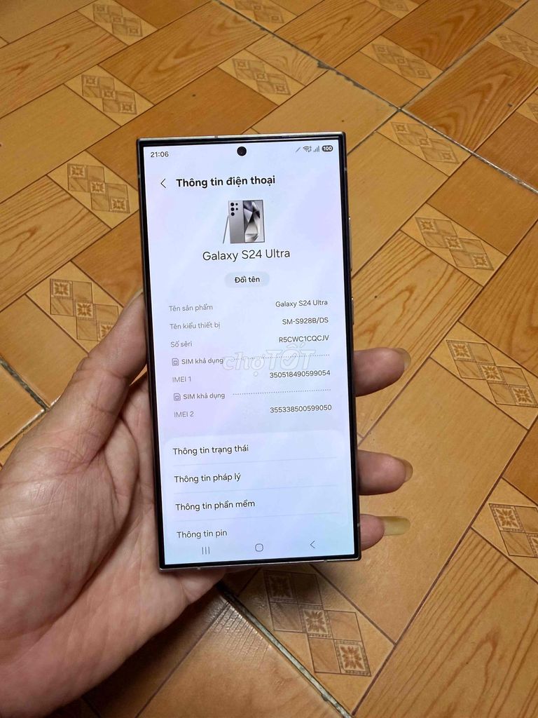Samsung Galaxy S24 Ultra 256GB Xám Titan 99%. Mua bán Điện thoại tại Quận 6 Tp Hồ Chí Minh được đăng bởi Chuyên mua bán điện thoại laptop hình 1