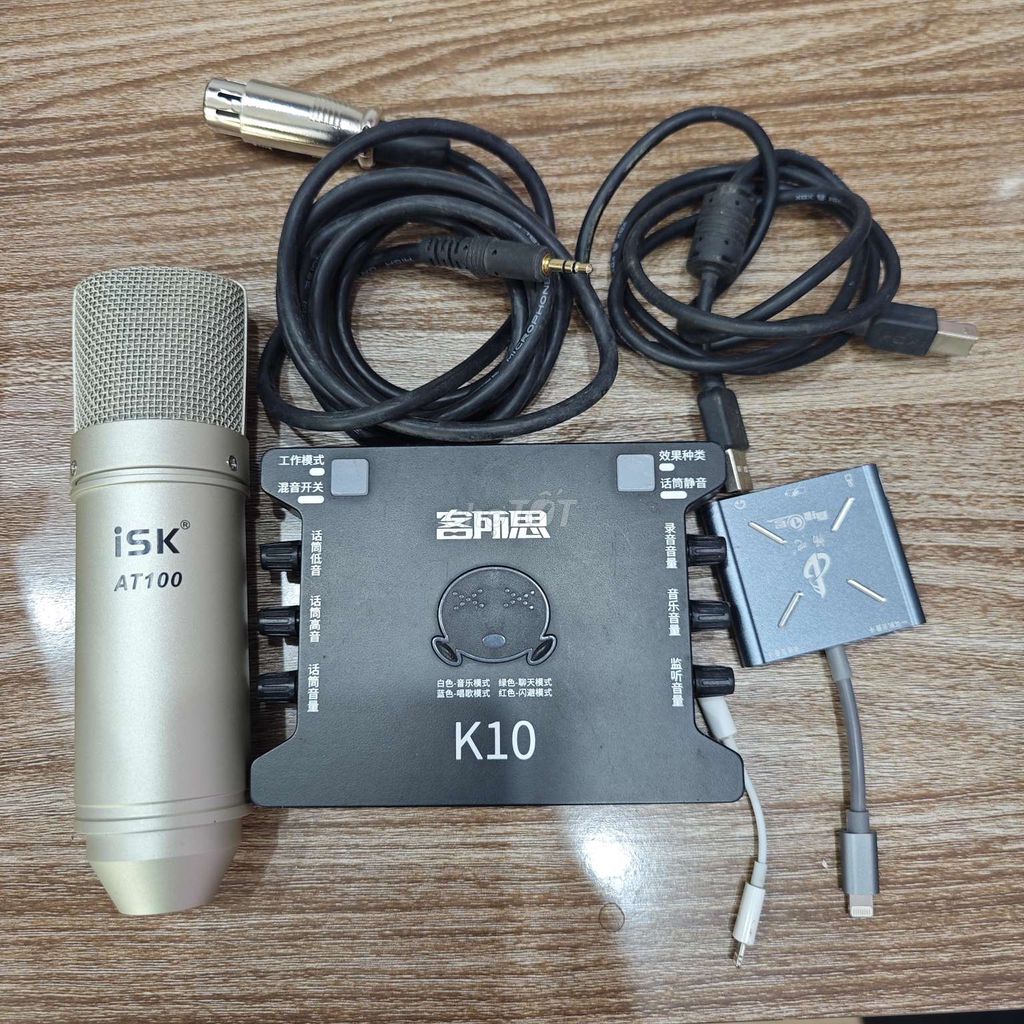 Bộ combo livestream ISK AT100, K10. Mua bán Tivi, Âm thanh tại Huyện Hải Hậu Nam Định được đăng bởi Bùi Duy An hình 1