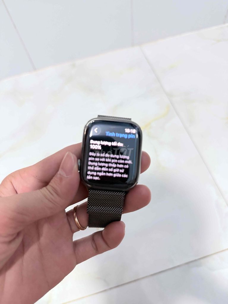 Apple Watch Series 7 Thép Đen 45mm.dây milan hãng. Mua bán Thiết bị đeo thông minh tại Huyện Phong Điền Cần Thơ được đăng bởi Đức Huy hình 1