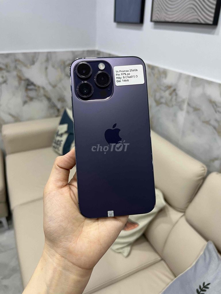 iPhone 14 Promax 256Gb quốc tế zin all pin 97%. Mua bán Điện thoại tại Huyện Hóc Môn Tp Hồ Chí Minh được đăng bởi SIRI STORE HCM hình 1