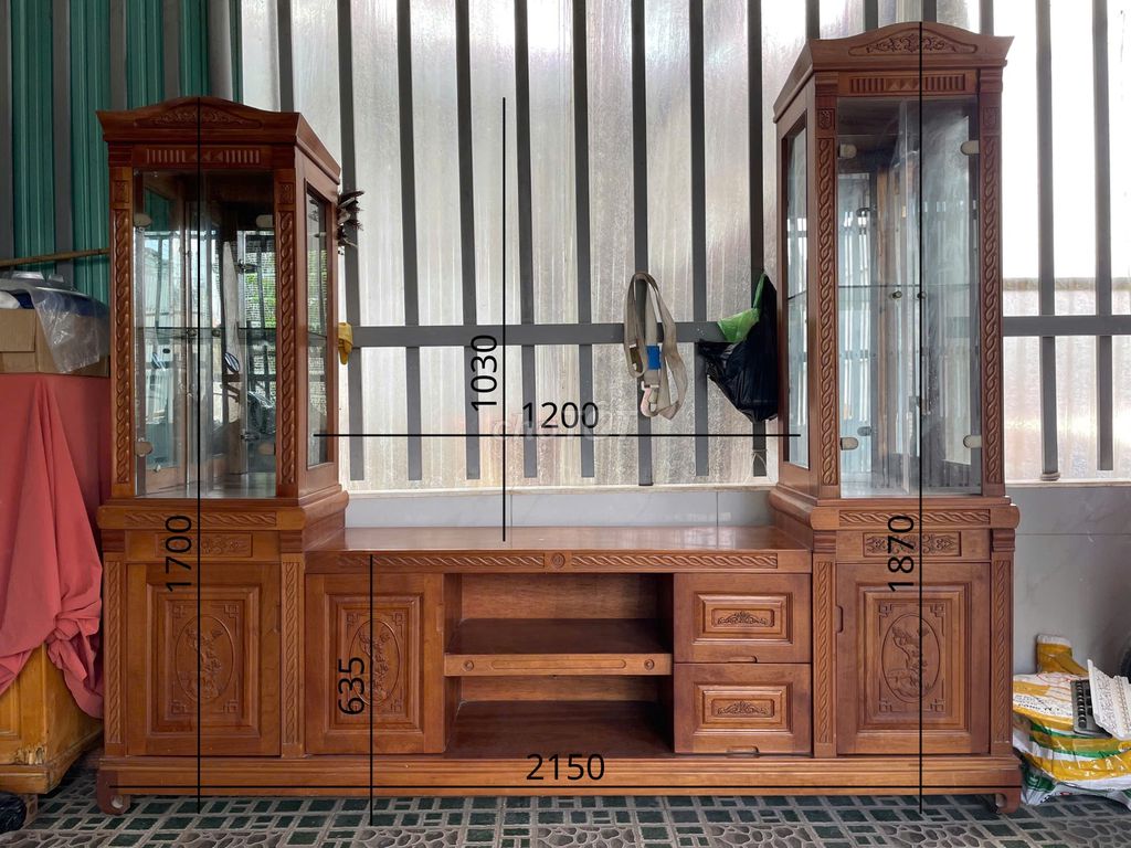 Kệ tủ tivi gỗ sồi tự nhiên. Mua bán Tủ, kệ gia đình tại Huyện Trảng Bom Đồng Nai được đăng bởi Vũ Bin Banno hình 1