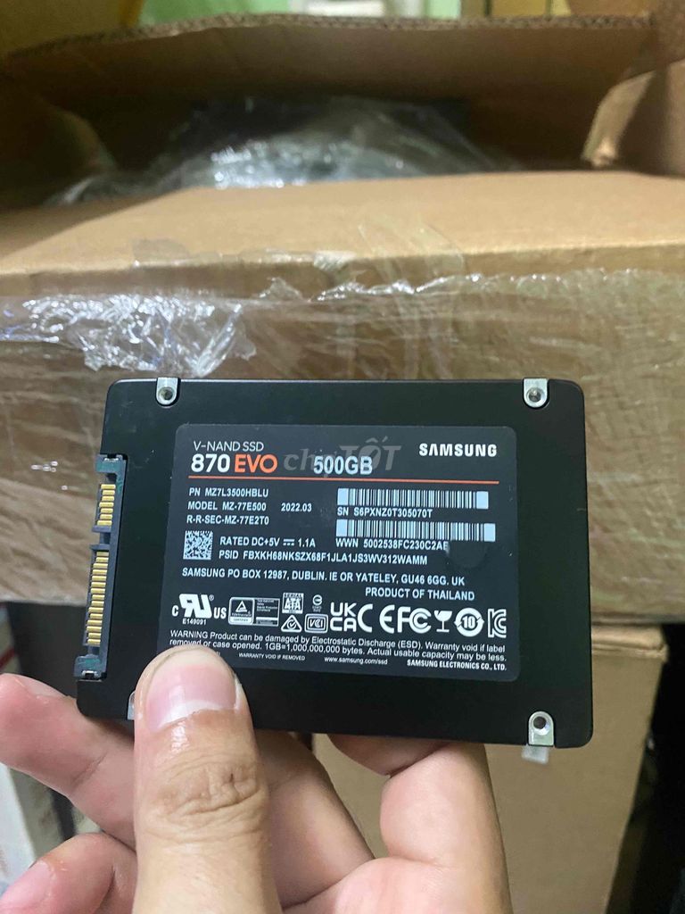 SSD Samsung 870 EVO 500GB 2.5 inch SATA 3 100%. Mua bán Linh kiện (RAM, Card...) tại Quận 1 Tp Hồ Chí Minh được đăng bởi Nguyễn hình 1