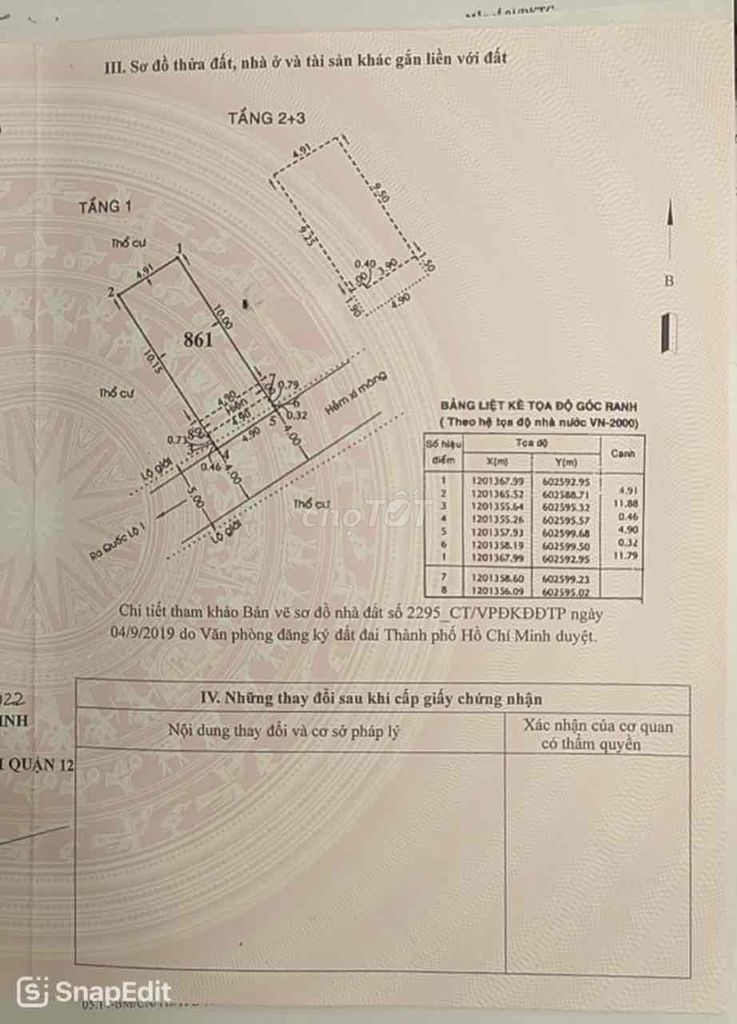 Nhà 3 tầng, shr hoàn công đủ. 59m2 nở hậu - xh tới cửa, Vườn Lài - APD