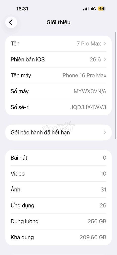 Apple iPhone 16 Pro Max 256GB Nguyên zin. Mua bán Điện thoại tại Quận Cẩm Lệ Đà Nẵng được đăng bởi tiến hình 1