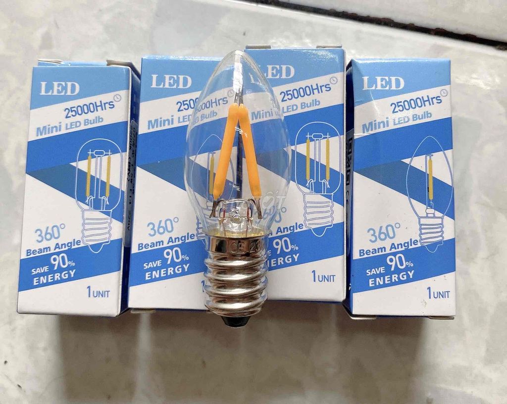 Sét 4 bóng đèn E14 1.5W 220v 2200k #50k