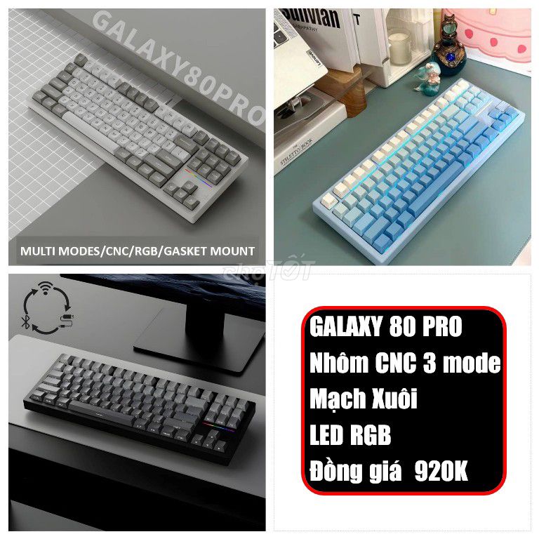 Bàn phím Nhôm CNC Feker VTER GALAXY80 PRO