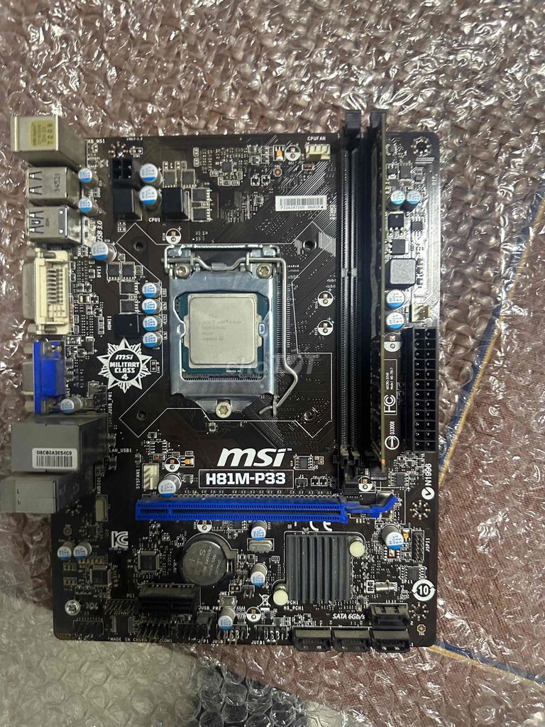 MSI H81M-P33 i3 4150 4GB. Mua bán Linh kiện (RAM, Card...) tại Huyện Quan Hóa Thanh Hóa được đăng bởi Phạm Bá Lộc hình 1