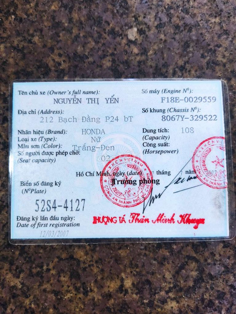 Honda Click 2007 Trắng-Đen. Mua bán Xe máy tại Quận Gò Vấp Tp Hồ Chí Minh được đăng bởi Lê Bá Lâm hình 6