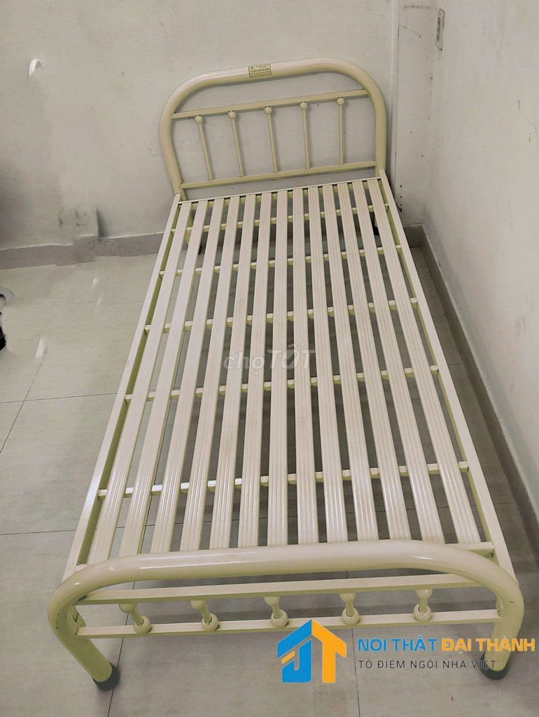 Giường sắt 1M BI MÀU KEM, SIÊU XINH, HỎA TỐC HCM. Mua bán Giường, chăn ga gối nệm tại Quận Tân Phú Tp Hồ Chí Minh được đăng bởi NỘI THẤT ĐẠI THÀNH hình 1