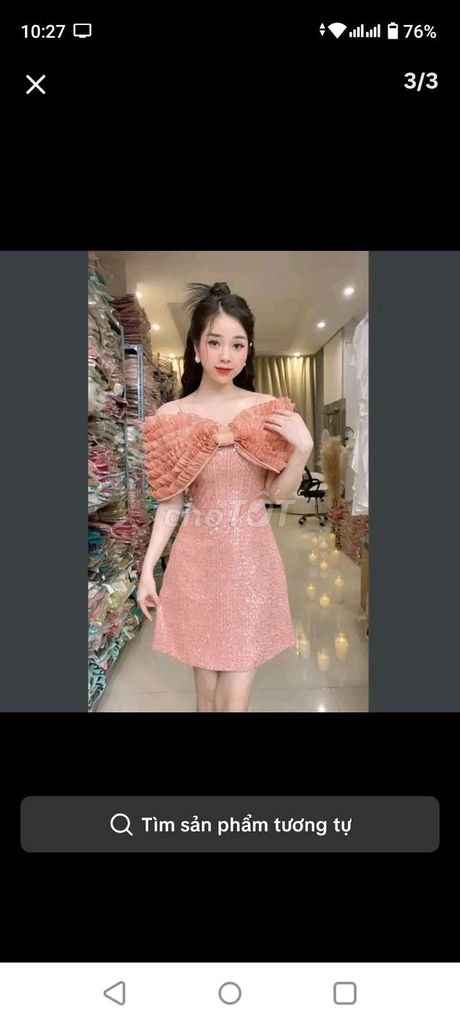 Đầm thiết kế nữ size L màu kem. Mua bán Quần áo tại Huyện Bình Chánh Tp Hồ Chí Minh được đăng bởi Kim thảo hình 2