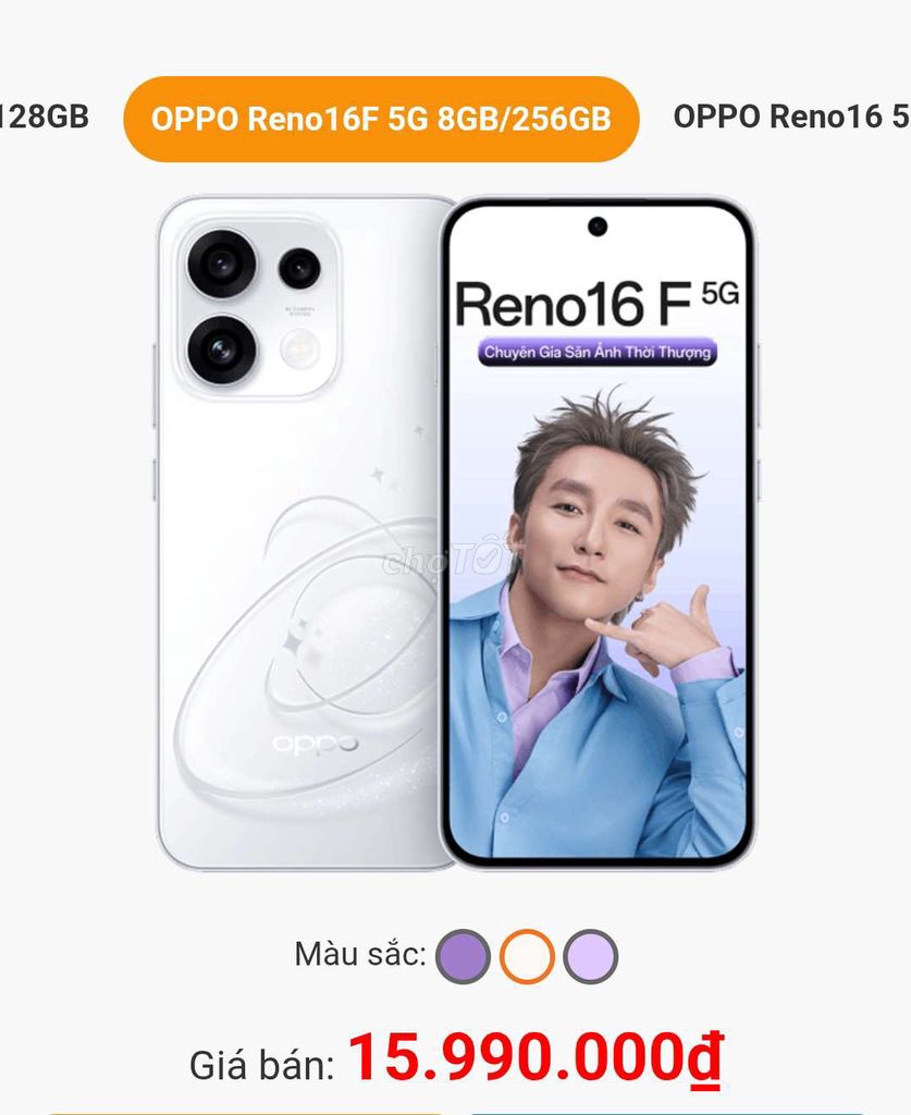 OPPO Reno 16F 5G 8GB 256GB Trắng. Mua bán Điện thoại tại Thành phố Sa Đéc Đồng Tháp được đăng bởi Mỹ Duyên hình 1