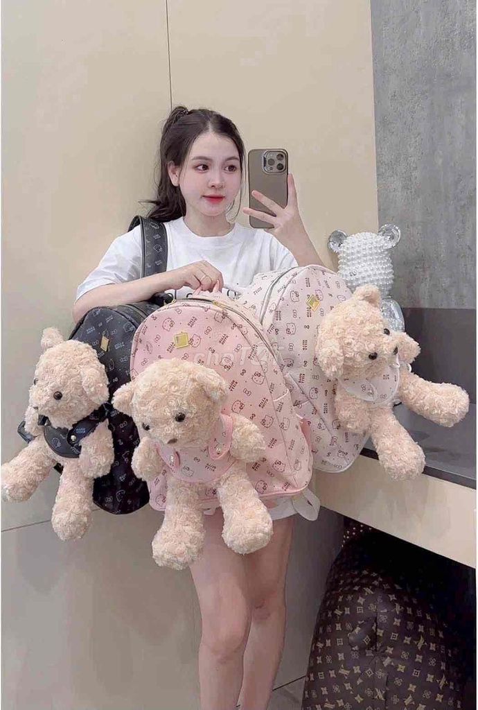 Balo học sinh Nữ Vải bền Đen Hồng Nâu. Mua bán Túi xách tại Quận Tân Bình Tp Hồ Chí Minh được đăng bởi Ngân hình 1