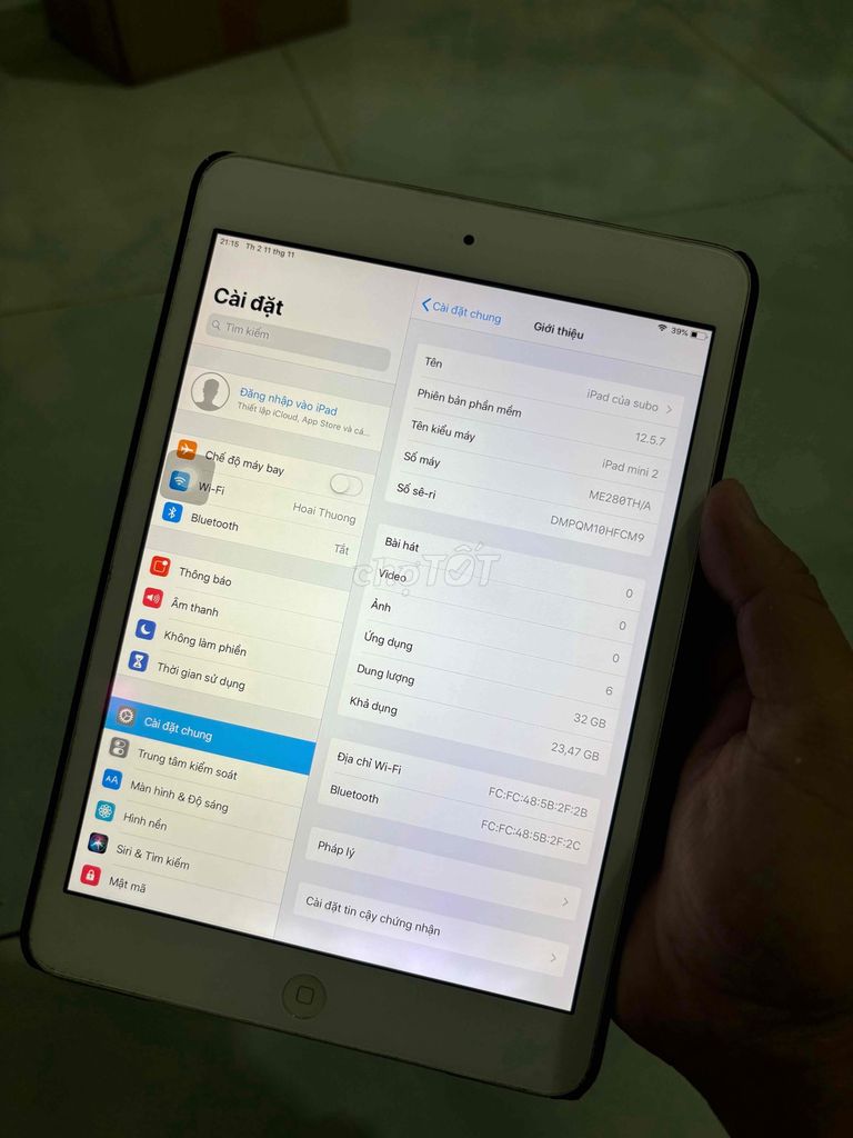 ipad mini 2 bản 32gb máy zin