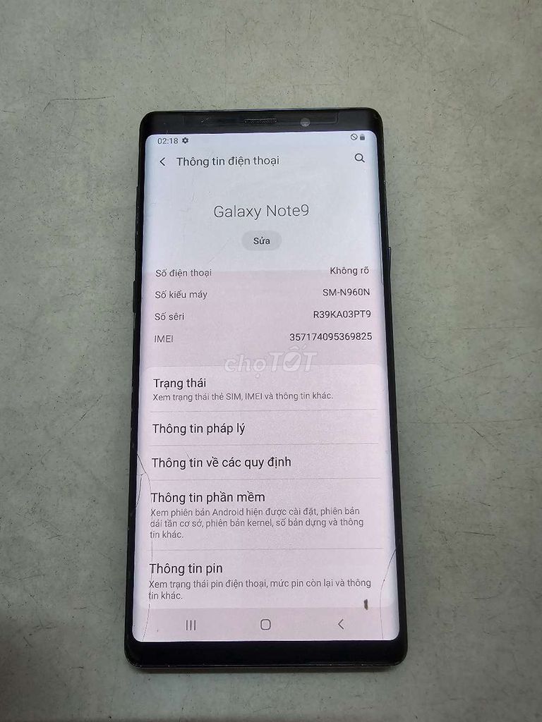 Samsung Galaxy Note 9 XanhĐã sử dụng. Mua bán Điện thoại tại Quận 12 Tp Hồ Chí Minh được đăng bởi TMT Dr Tran hình 1