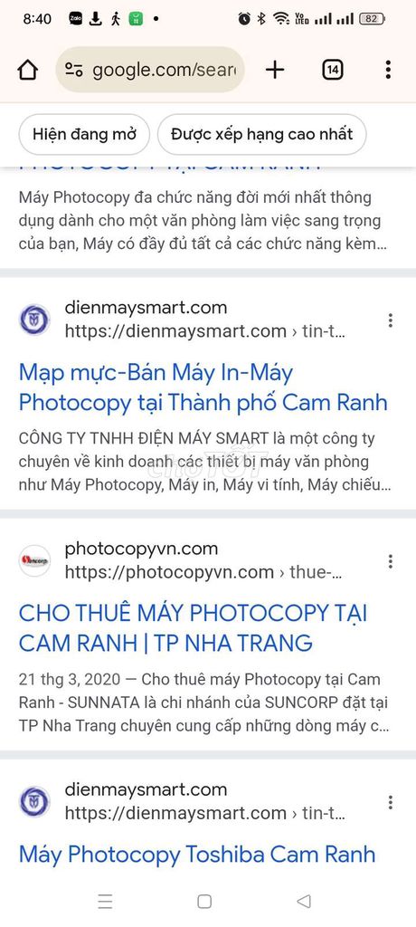 Bán trang web May photocopy Cam Ranh