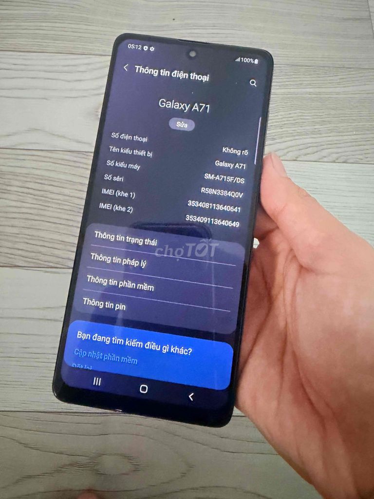 Samsung Galaxy A71 128GB Trắng. Mua bán Điện thoại tại Quận 3 Tp Hồ Chí Minh được đăng bởi giá lái hình 1