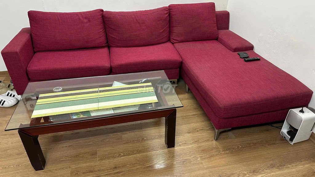 Thanh lý bộ Sofa nỉ chữ L đẹp 2.65m x 1.7m