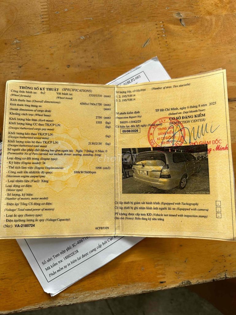 Toyota Innova 2013 J - 100000 km. Mua bán Ô tô tại Huyện Củ Chi Tp Hồ Chí Minh được đăng bởi Dũng hình 10