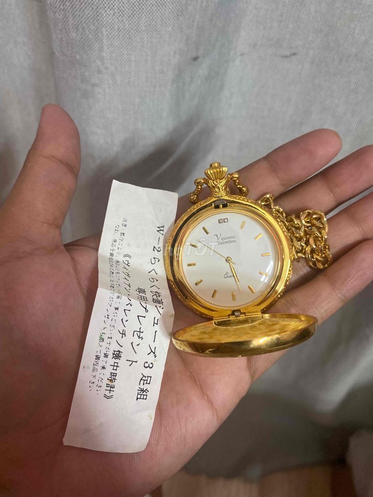 Quýt Nhật xem giờ cổ xưa bọc vàng thật