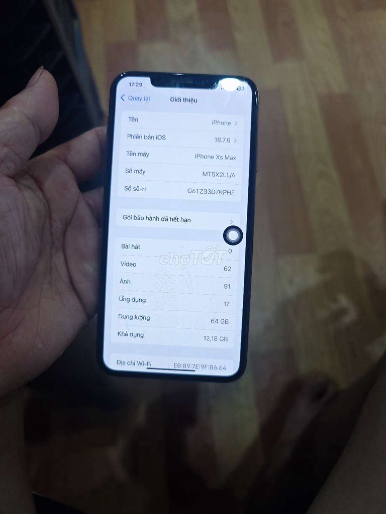 Apple iPhone Xs Max 64GB Vàng. Mua bán Điện thoại tại Huyện Mường Chà Điện Biên được đăng bởi Lò Văn Siêng hình 1