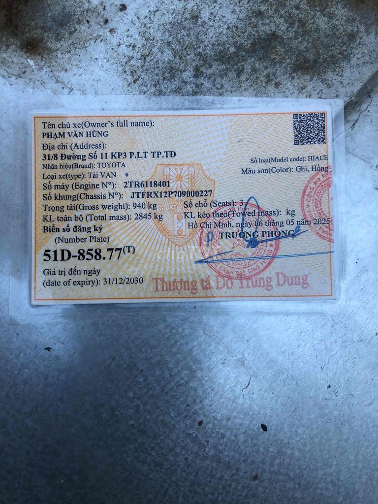 Toyota Hiace 2005 Commuter 2.7 - 70000 km. Mua bán Ô tô tại Huyện Củ Chi Tp Hồ Chí Minh được đăng bởi Truong Vu hình 13