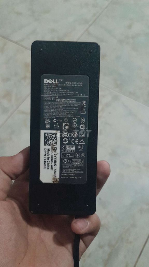 Sạc laptop Dell 90W Đen đã qua sử dụng. Mua bán Phụ kiện (Màn hình, Chuột...) tại Huyện Ý Yên Nam Định được đăng bởi Luukhai hình 1