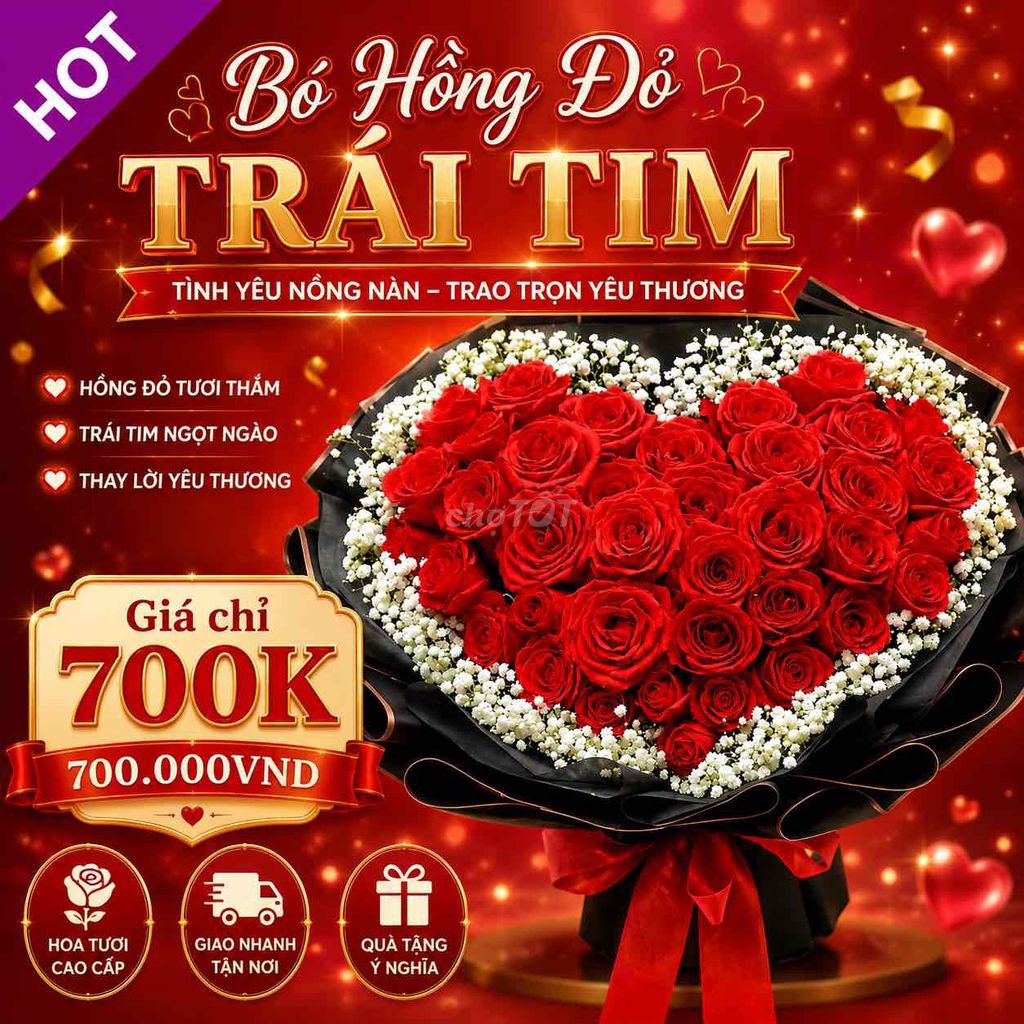 Hồng Đỏ Trái Tim – Lãng Mạn, Trao Trọn Yêu Thương. Mua bán Cây cảnh, đồ trang trí tại Huyện Tiên Du Bắc Ninh được đăng bởi TRUNG TÂM TỔ CHỨC DỊCH VỤ CƯỚI HỎI TRỌN GÓI DUYÊN GẤM hình 1