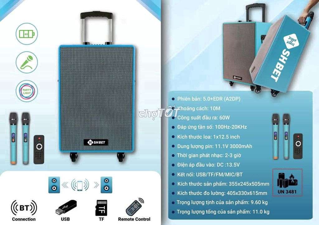 Thanh Lý Loa Hát karaoke SHBET BK19 kèm 2 míc cực. Mua bán Tivi, Âm thanh tại Huyện Tiểu Cần Trà Vinh được đăng bởi Nguyeb hình 2