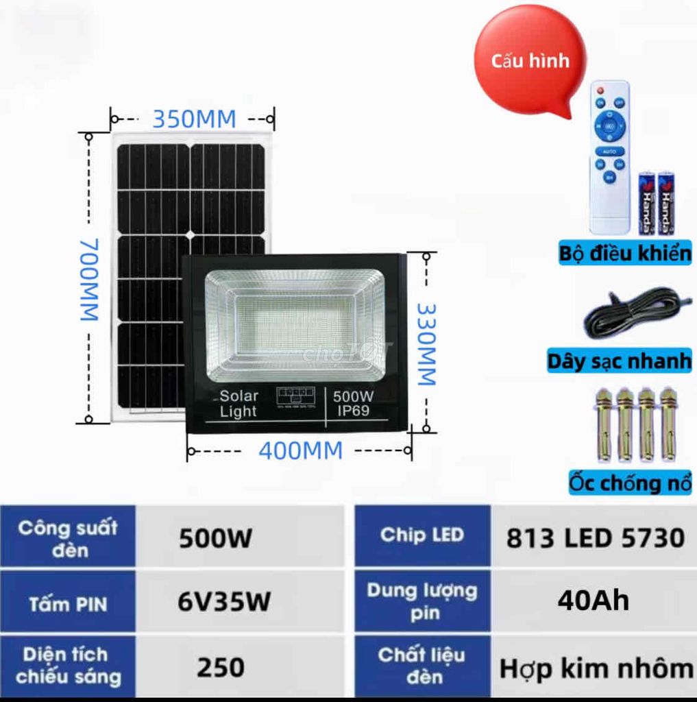 đèn năng lượng mặt trời 500w. Mua bán Đèn tại Quận Bình Tân Tp Hồ Chí Minh được đăng bởi MUA RẺ hình 1