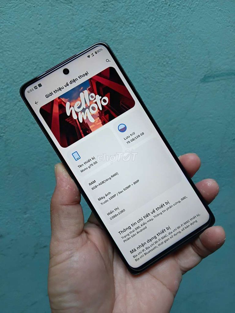 Bán or Gl Motorola Moto G75 5G 128GB Xám. Mua bán Điện thoại tại Quận 7 Tp Hồ Chí Minh được đăng bởi Đồ gia dụng  hình 1