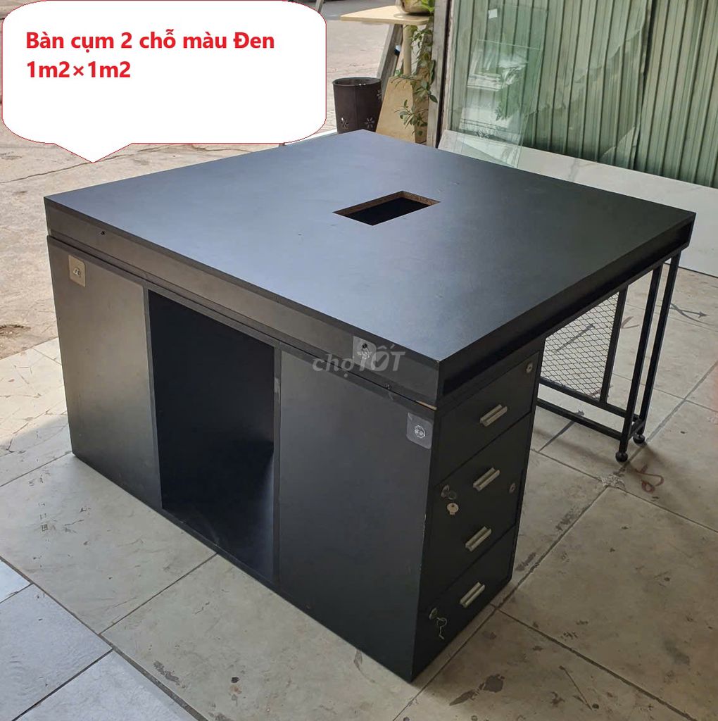 Bàn làm việc Gỗ Đen Văn phòng, bàn làm việc đôi. Mua bán Bàn ghế tại Quận Bình Thạnh Tp Hồ Chí Minh được đăng bởi Thanh lý Nội thất giá sỉ hình 1