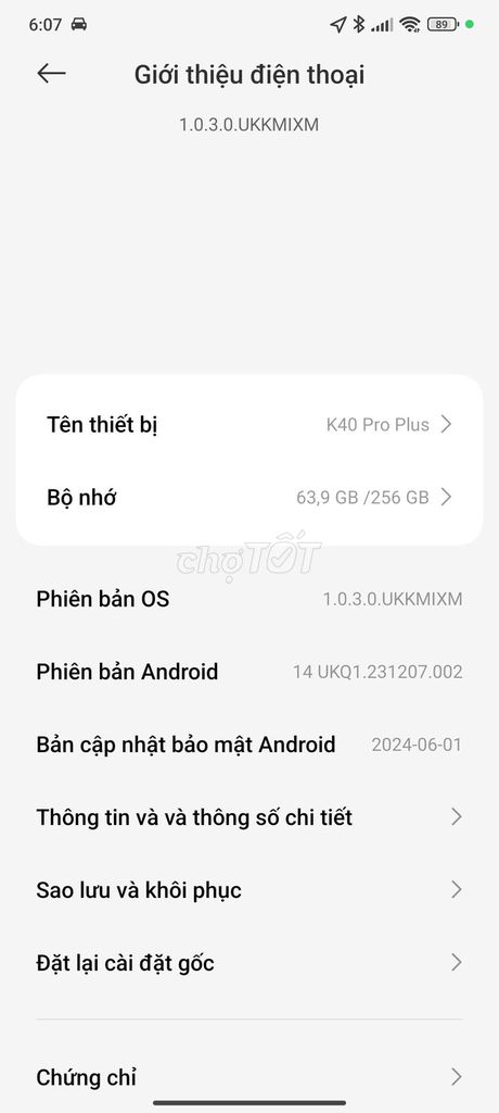 Xiaomi K40 Pro Plus 256GB. Mua bán Điện thoại tại Huyện Hóc Môn Tp Hồ Chí Minh được đăng bởi Lư Quảng Cơ hình 1