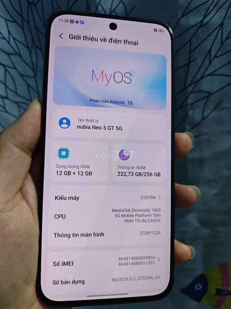 Nubia Neo 5 GT 5G 12GB/256GB Đen. Mua bán Điện thoại tại Quận 7 Tp Hồ Chí Minh được đăng bởi akira hình 1