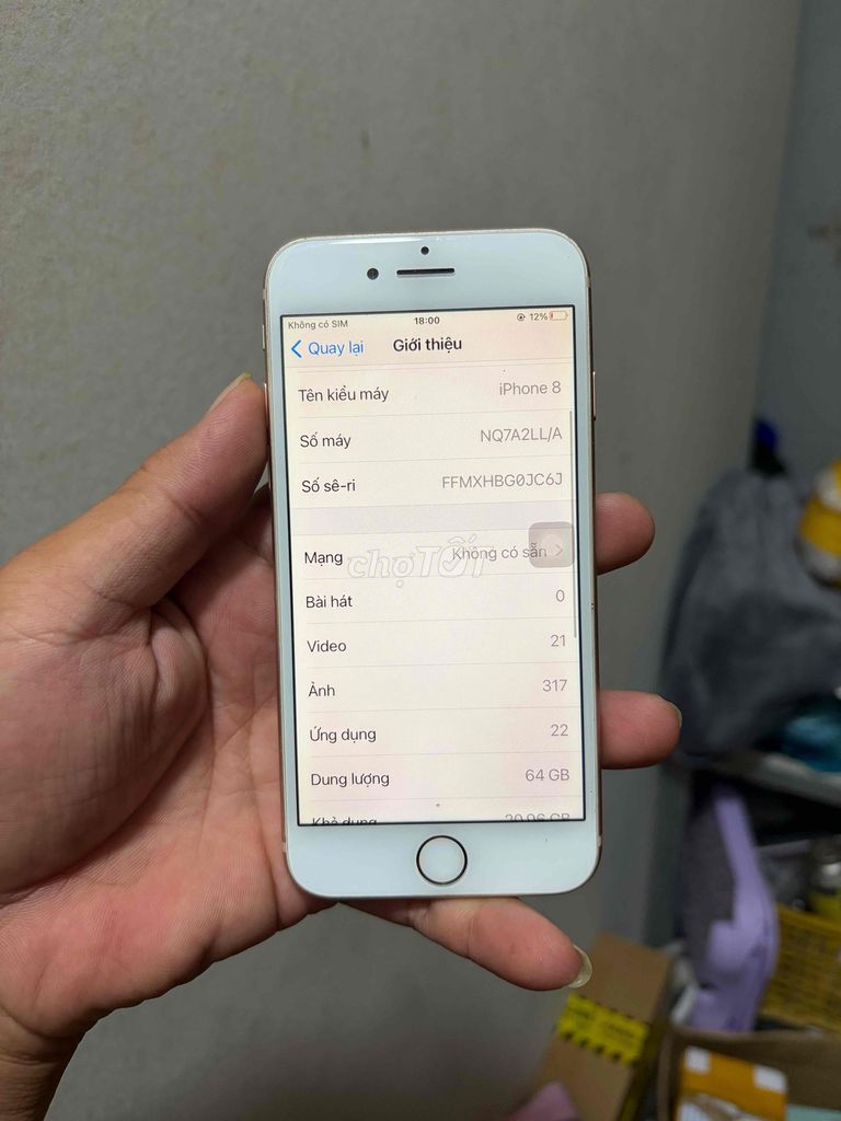 Apple iPhone 8 64GB Vàng hồng 90%. Mua bán Điện thoại tại Thành phố Vị Thanh Hậu Giang được đăng bởi máy củ giá tốt  hình 1