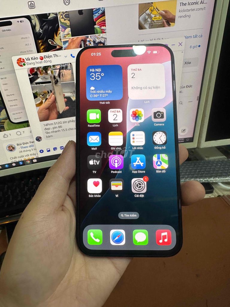 iphone 15promax 256g lock zin all 99%. Mua bán Điện thoại tại Quận Lê Chân Hải Phòng được đăng bởi hoang anh hình 1
