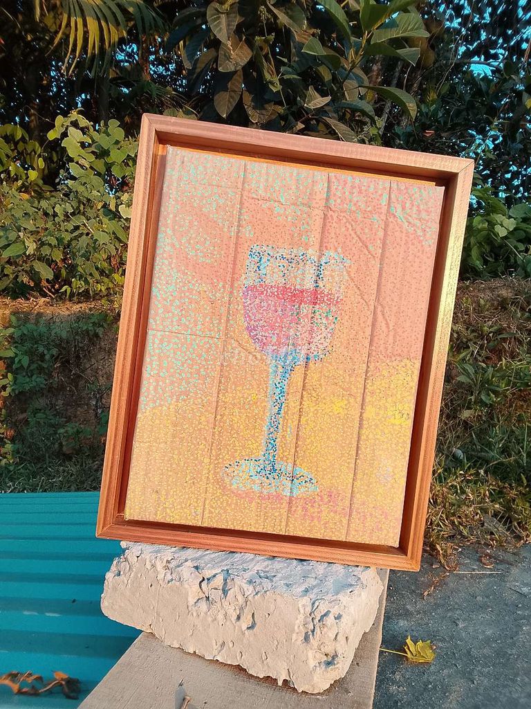 Tranh vẽ Giấy cạc tông 40x30cm. Mua bán Đồ sưu tầm, đồ cổ tại Huyện Hòa Vang Đà Nẵng được đăng bởi Huỳnh Công Nhớ hình 1