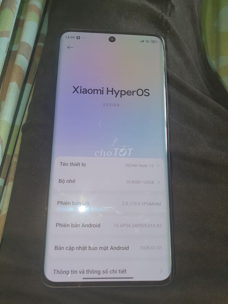 Xiaomi Redmi Note 15 128GB Xám. Mua bán Điện thoại tại Huyện Tam Bình Vĩnh Long được đăng bởi Tan Phu HUYNH hình 1