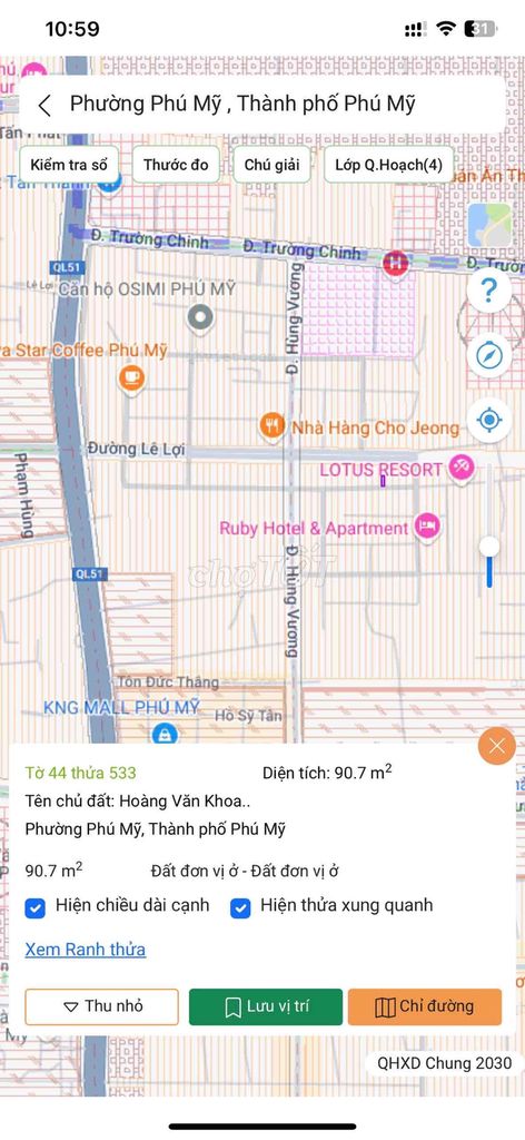 CẦN BÁN LÔ ĐẤT NGAY TRUNG TÂM TP PHÚ MỸ, 3 tỷ 050tr. Mua bán đất tại Thị xã Phú Mỹ Bà Rịa - Vũng Tàu được đăng bởi Giang BĐS Phú Mỹ  hình 4