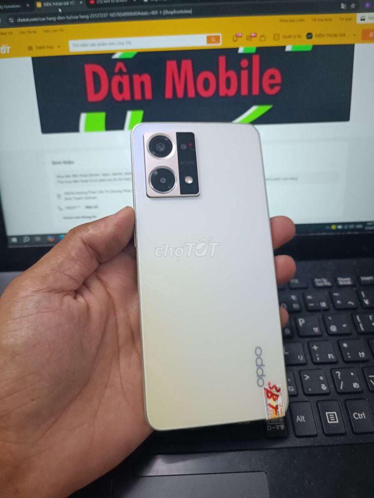 OPPO RENO 7 8GB.128GB PIN 4500 SNAP 680 MÁY ĐẸP