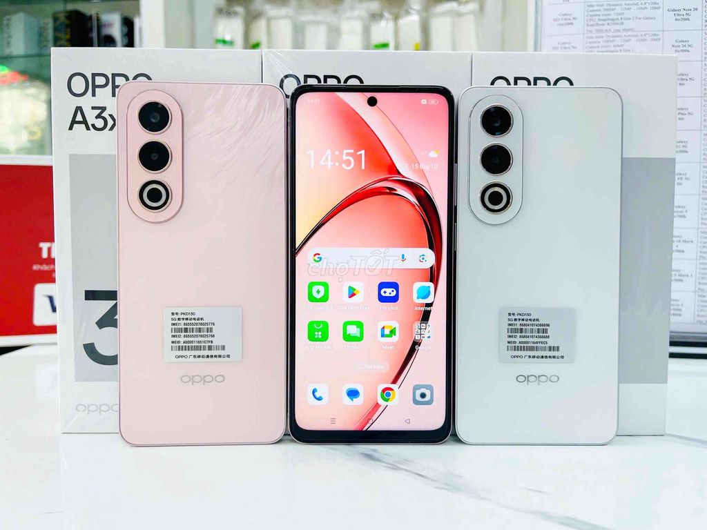 OPPO A3x 5G Mới Fullbox Dimensity 6300 Màn 120Hz